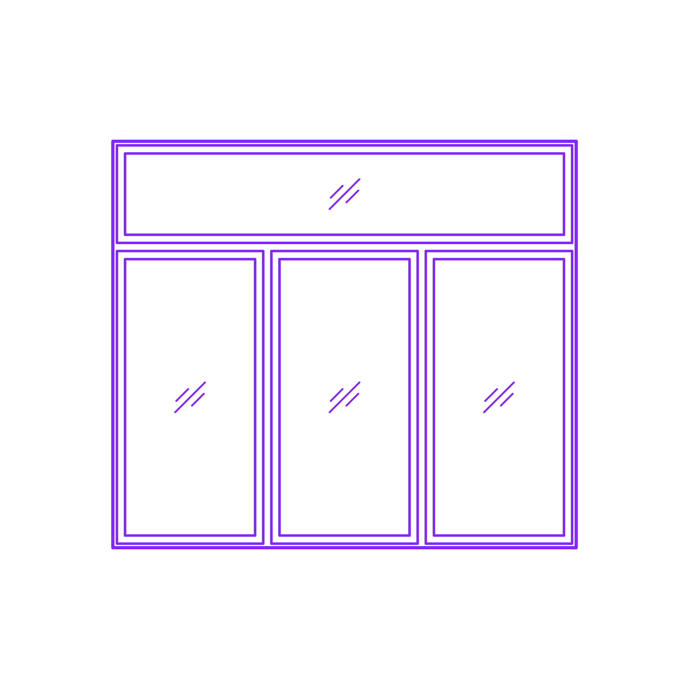Buildings Combination Windows 3 Wide Transom Simple Line Art Svg Free Vectors